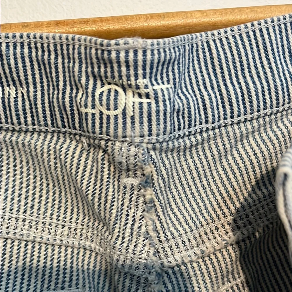 LOFT Women's Striped Denim Jean Shorts